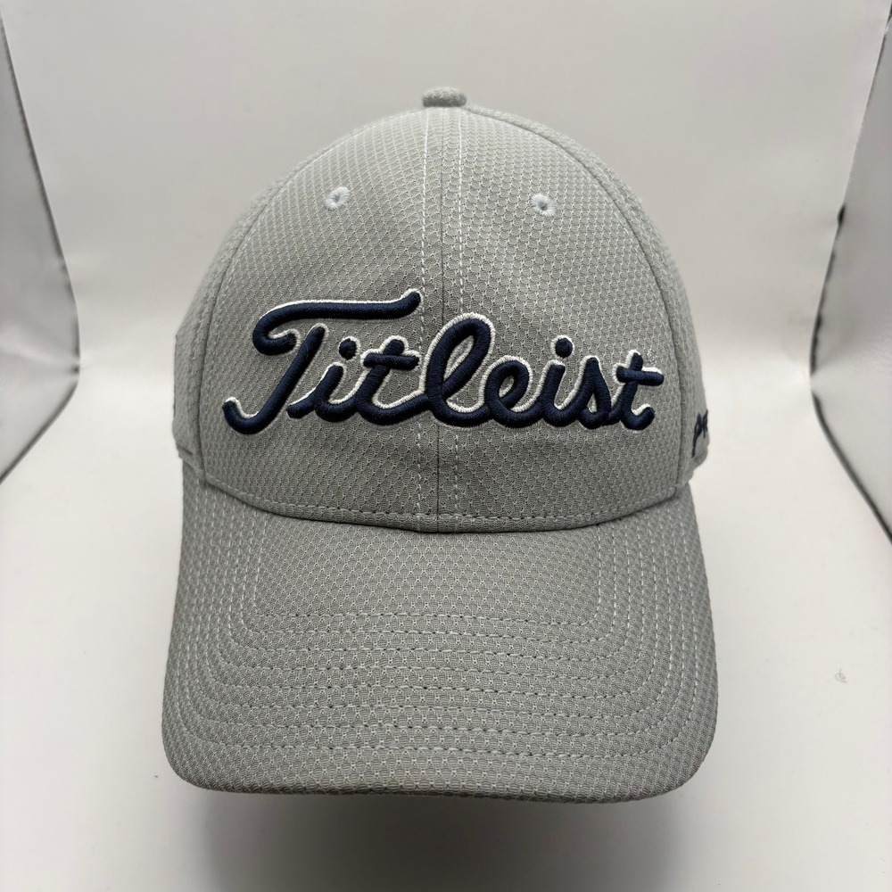 Titleist Pro V1 Golf Cap Hat Grey‎ S/M FootJoy Flexfit Performance